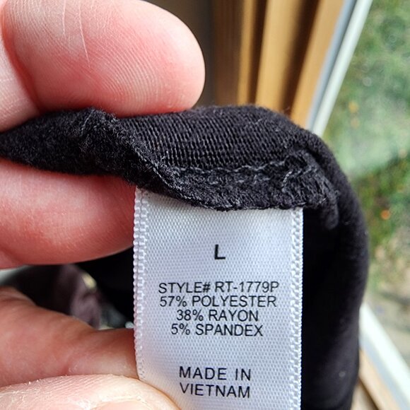 Zenana Premium Black Angled Long Tunic Jersey Size Large - Picture 9 of 16